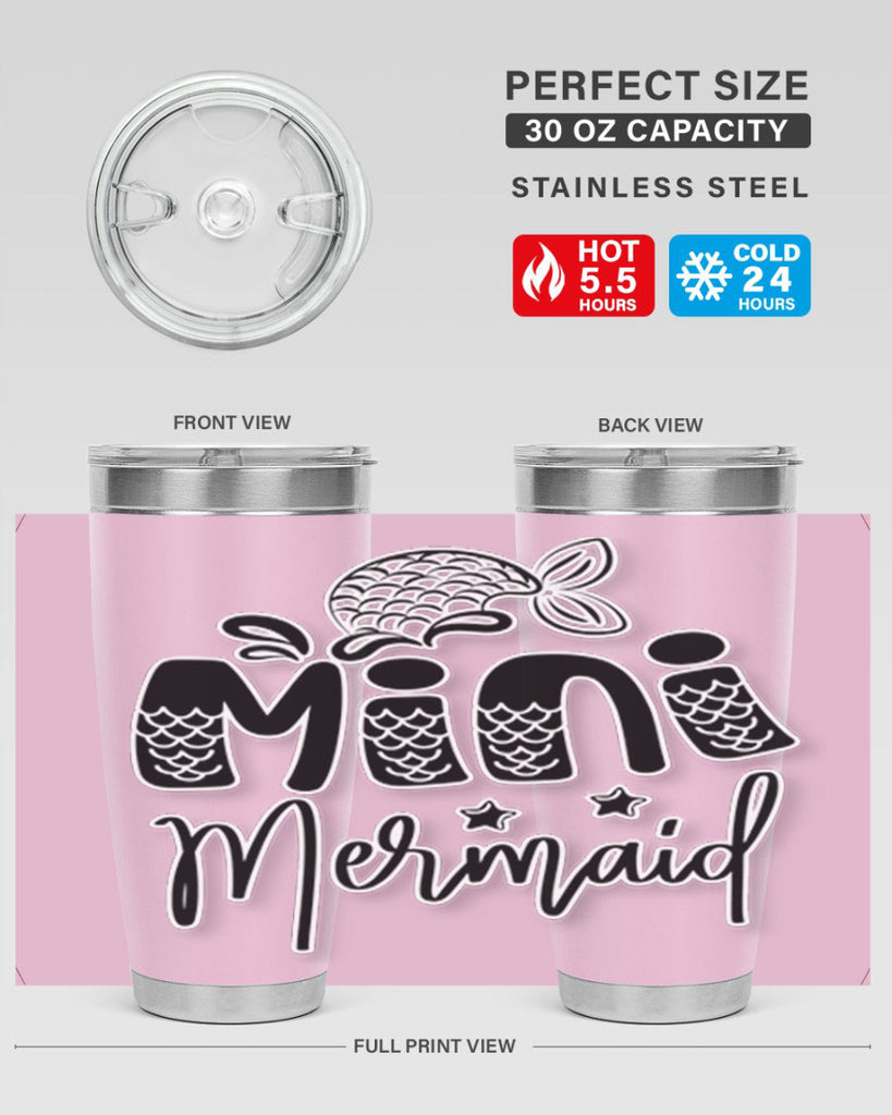 Mini Mermaid 508#- mermaid- Tumbler