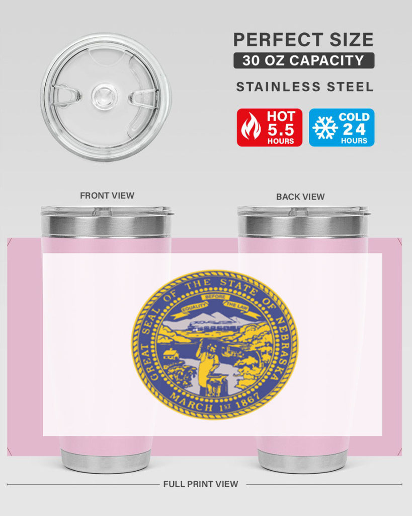 Nebraska 25#- Us Flags- Tumbler