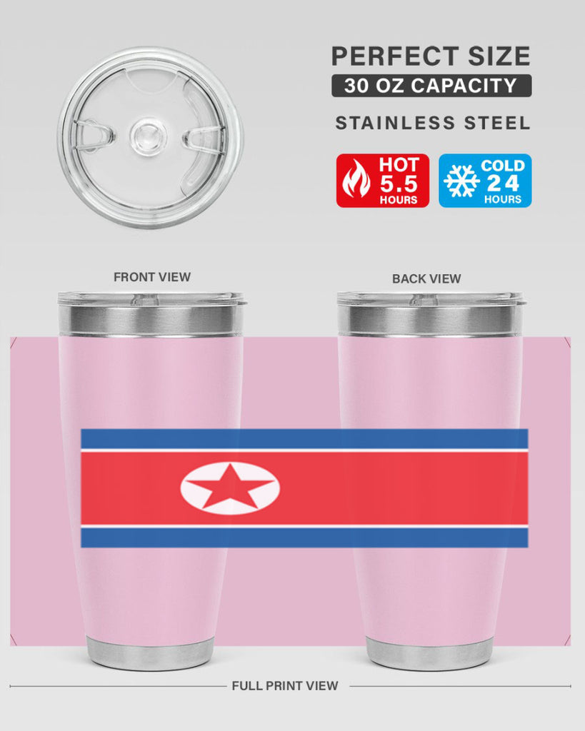 North Korea 70#- world flags- Tumbler