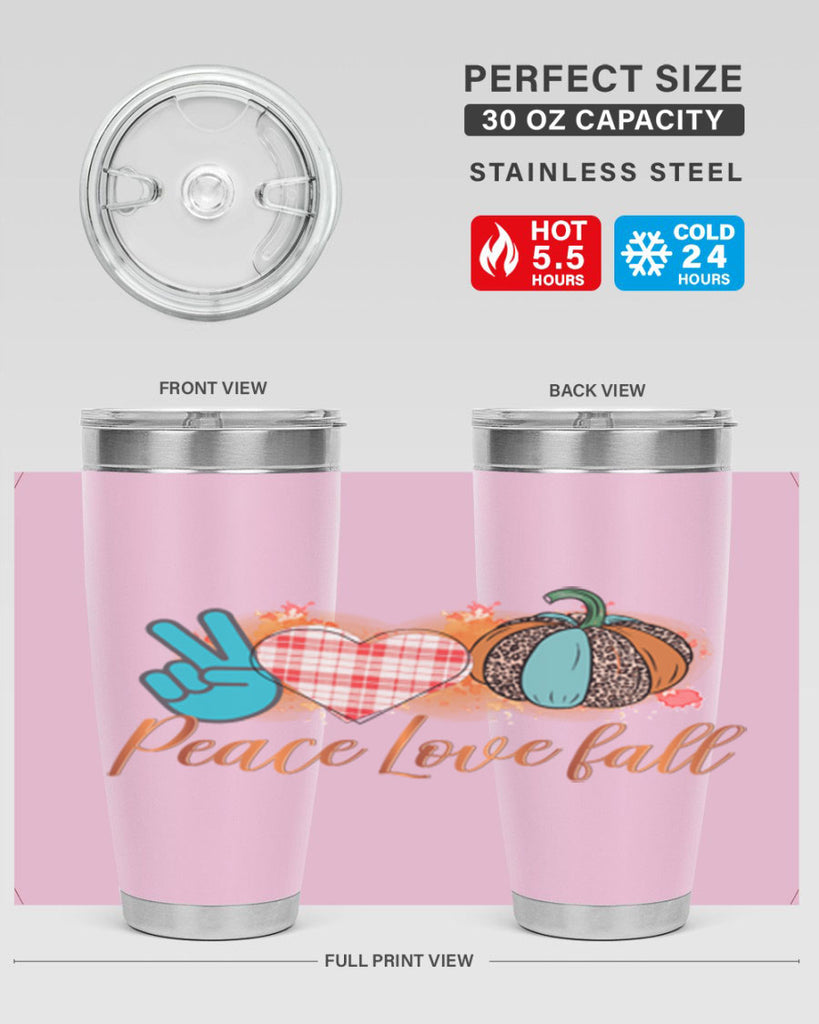 Peace Love Fall 466#- fall- Tumbler