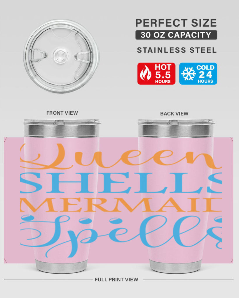 Queen Shells Mermaid Spells 546#- mermaid- Tumbler