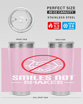 SMILES NOT SHAKES Style 23#- corona virus- Cotton Tank