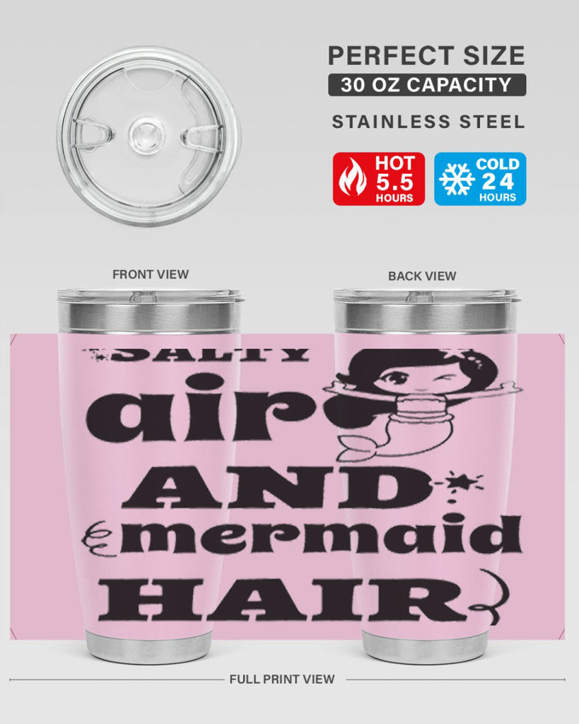 Salty air and mermaid hair 567#- mermaid- Tumbler