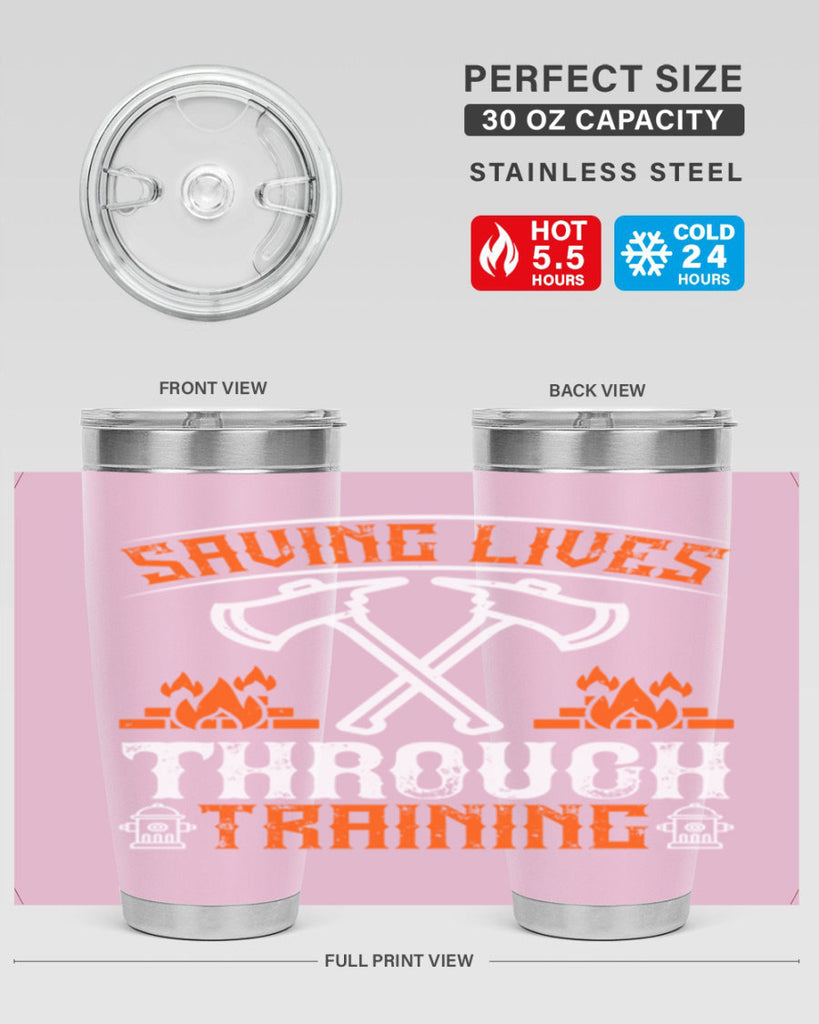 Saving lives through training Style 32#- fire fighter- tumbler