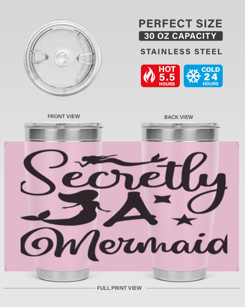Secretly a mermaid 580#- mermaid- Tumbler