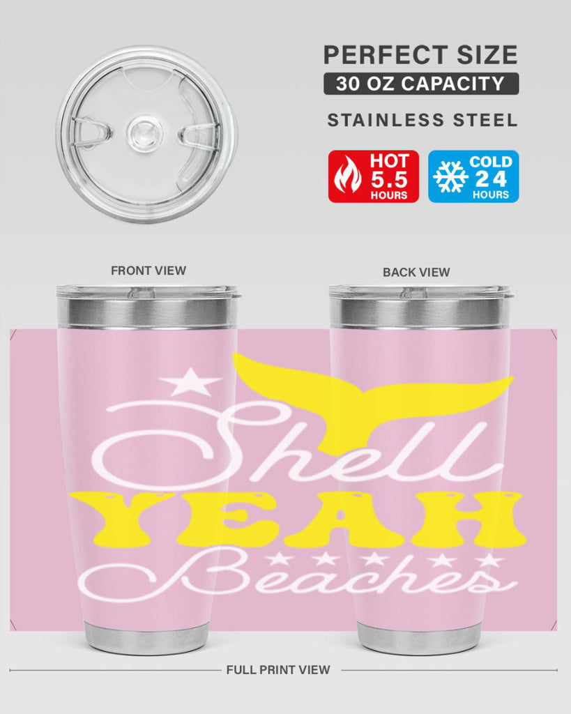 Shell Yeah Beaches 585#- mermaid- Tumbler