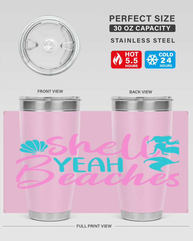 Shell Yeah Beaches 590#- mermaid- Tumbler