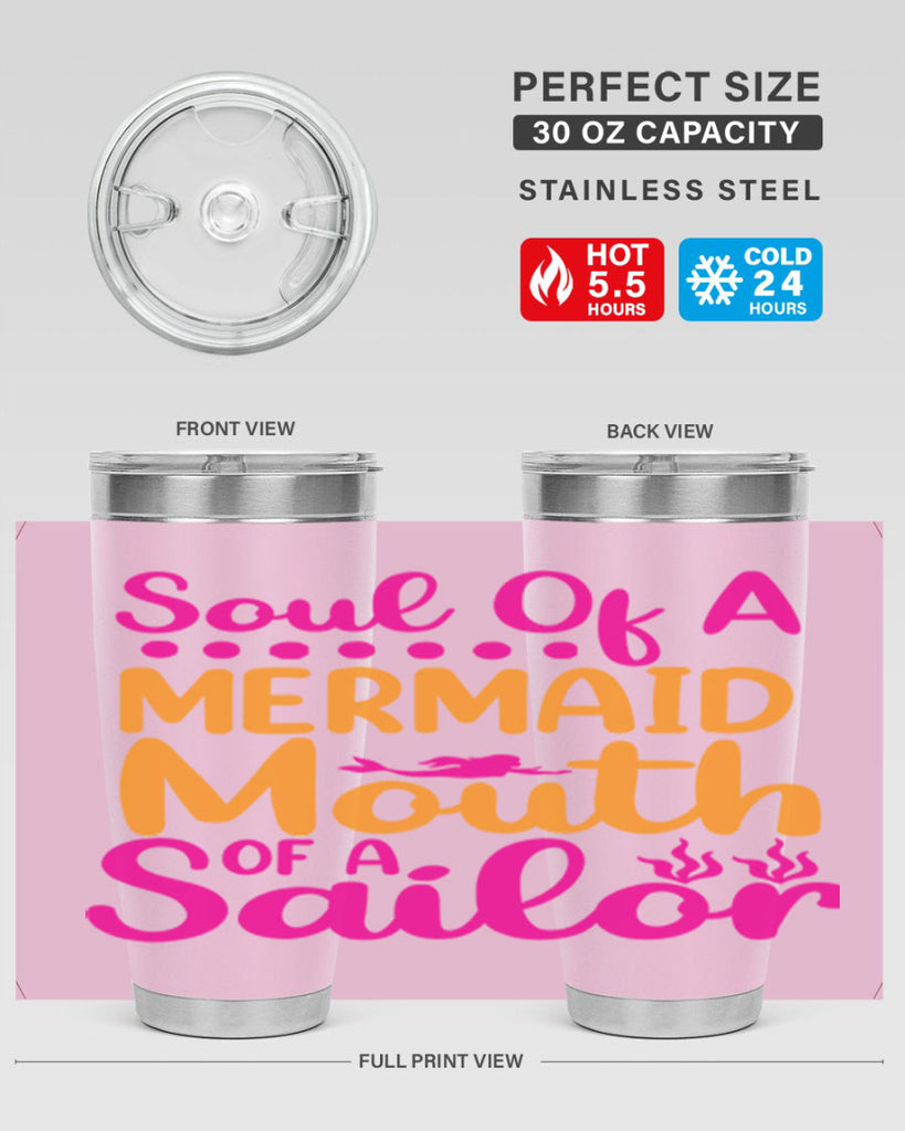 Soul Of A Mermaid Mouth Of A Sailor 619#- mermaid- Tumbler