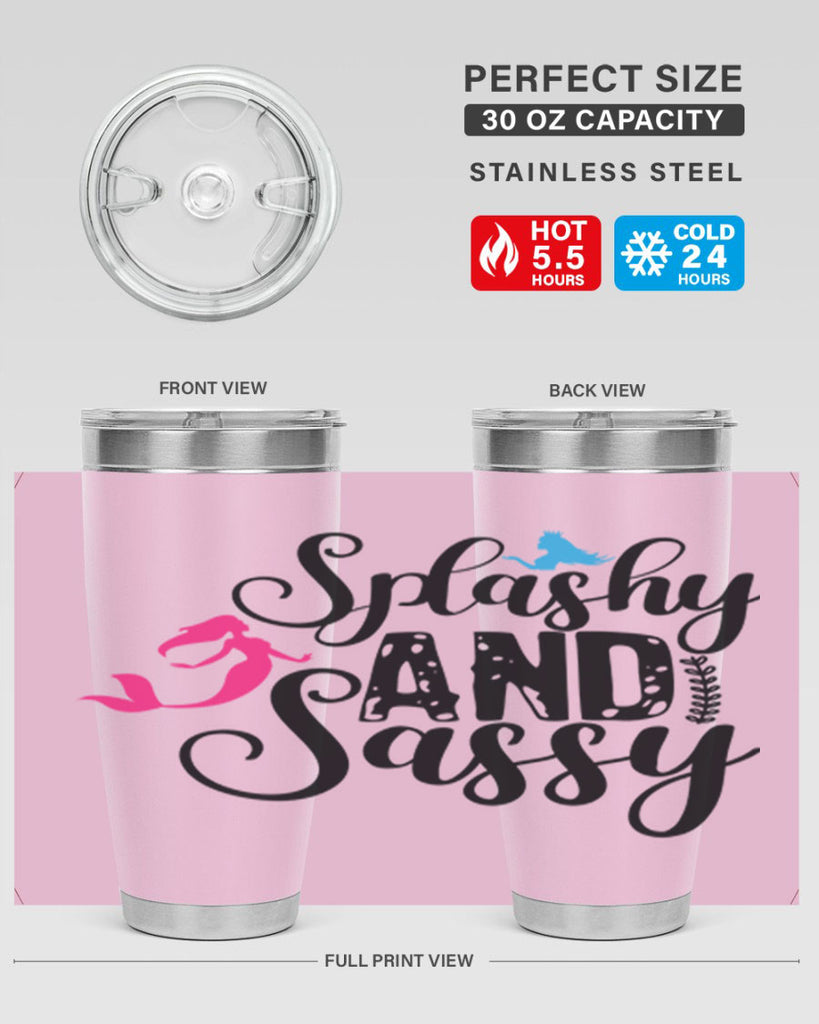 Splashy and Sassy 624#- mermaid- Tumbler