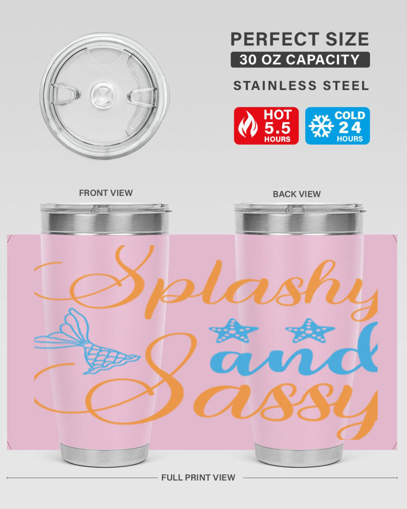 Splashy and Sassy Design 625#- mermaid- Tumbler