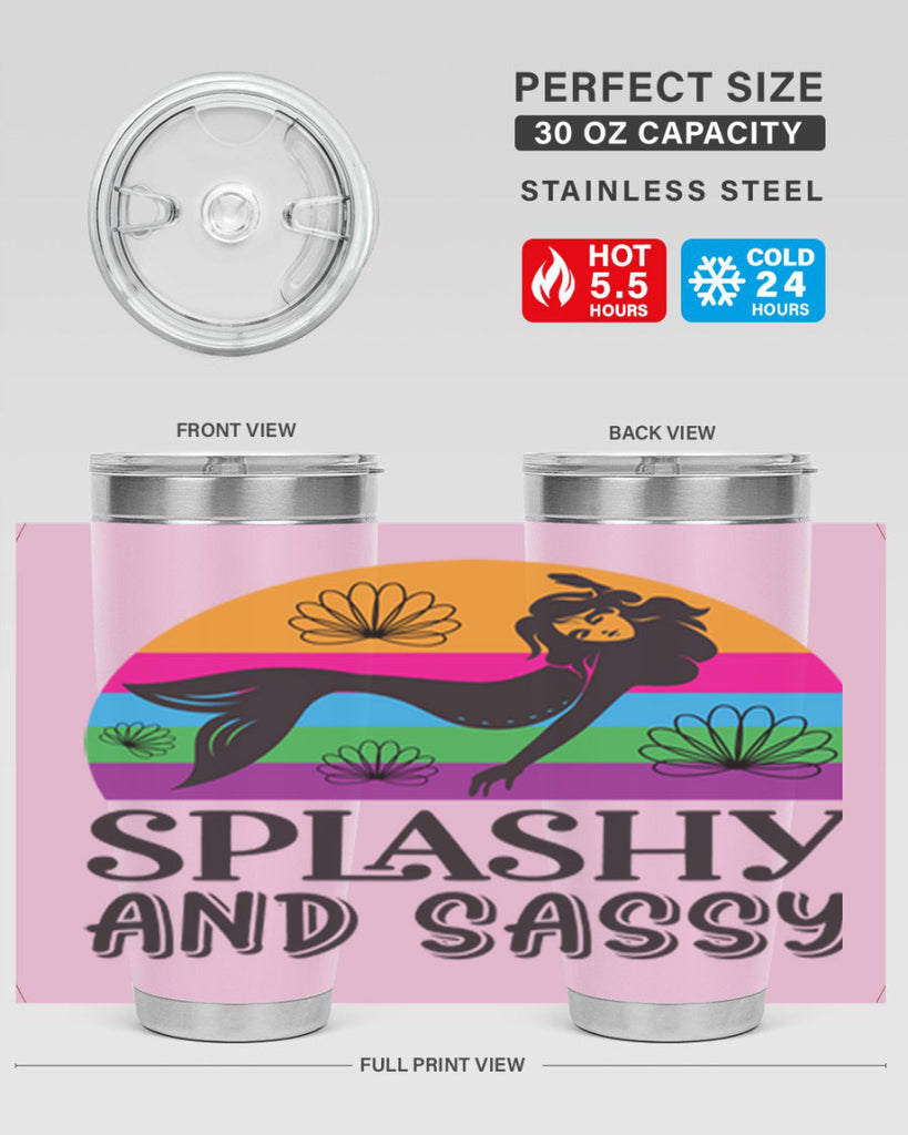 Splashy and sassy 623#- mermaid- Tumbler