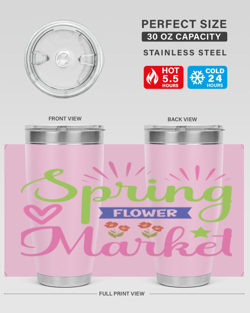 Spring Flower Market  487#- spring- Tumbler
