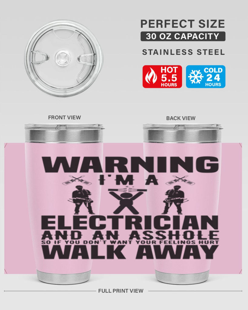 Warning Style 4#- electrician- tumbler