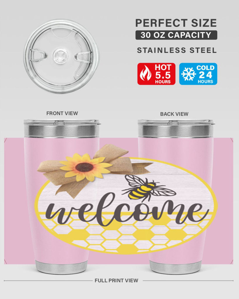 Welcome Bee and hive Mockup566#- spring- Tumbler