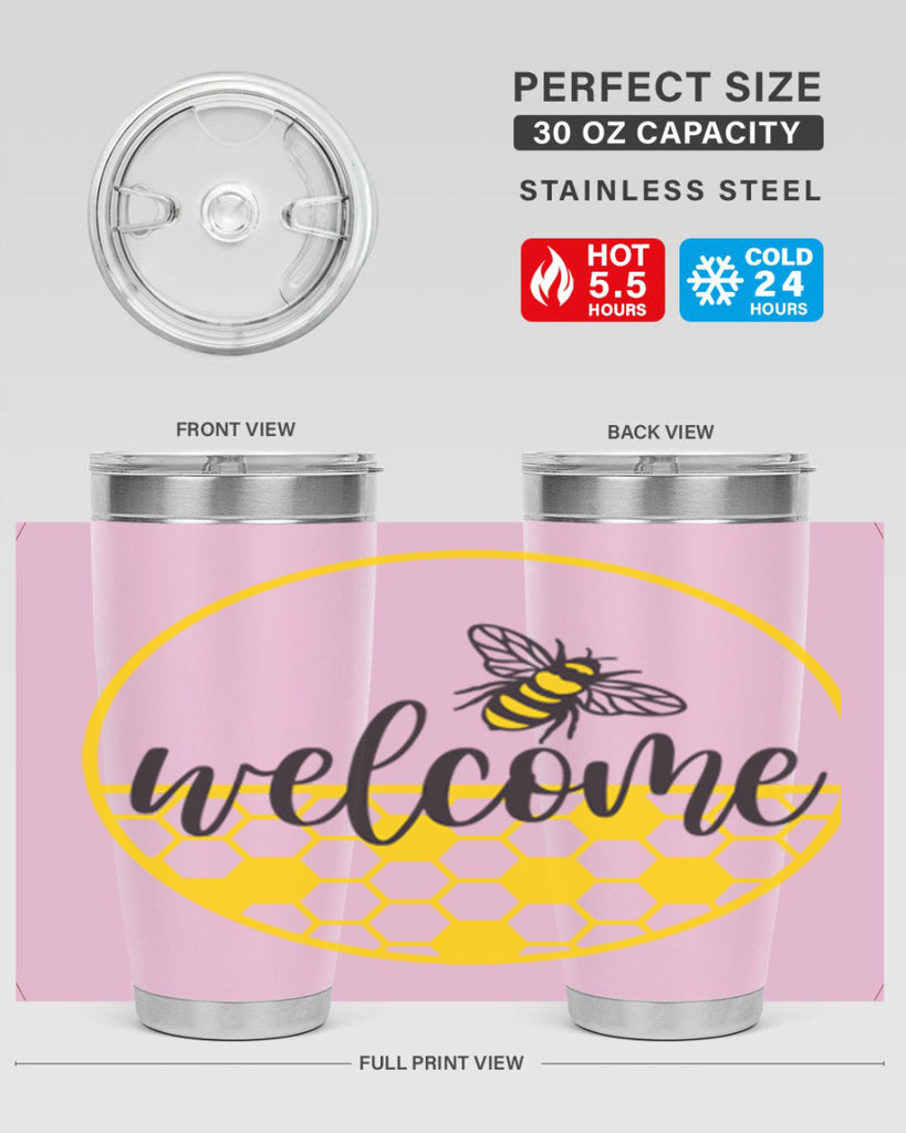 Welcome Bee and hive567#- spring- Tumbler