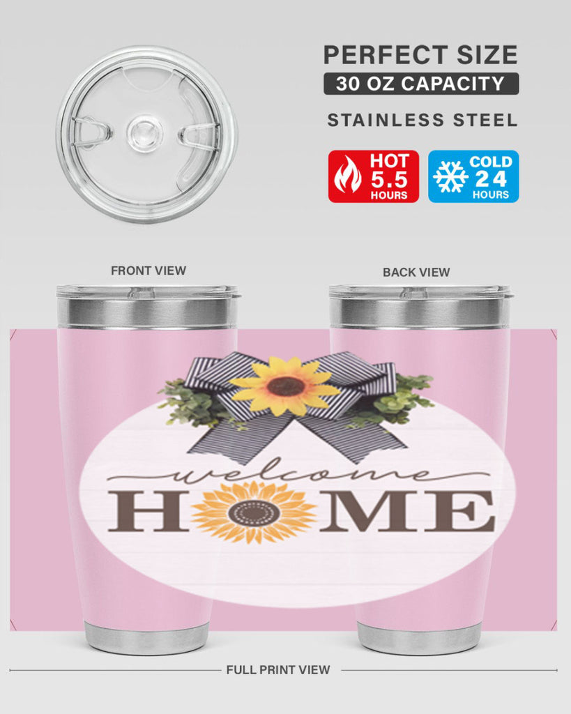 Welcome Home sunflower Mockup572#- spring- Tumbler