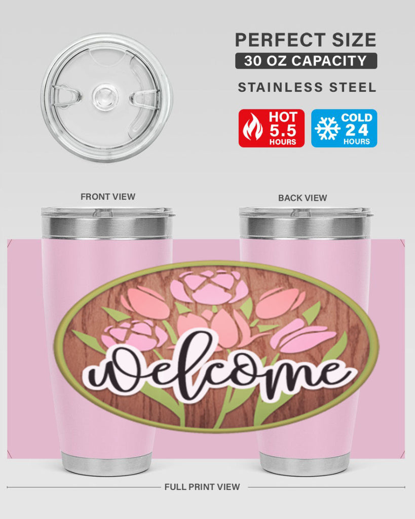 Welcome flowers bouquet Mockup570#- spring- Tumbler
