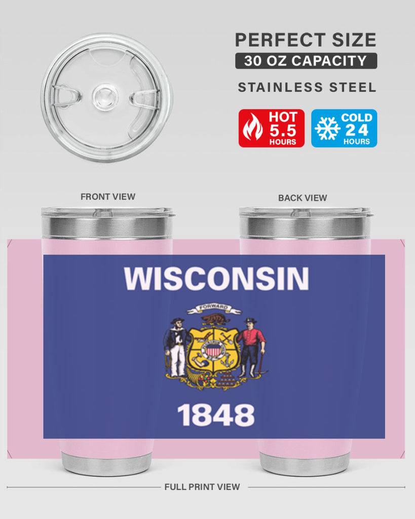 Wisconsin 2#- stateflags- Tumbler