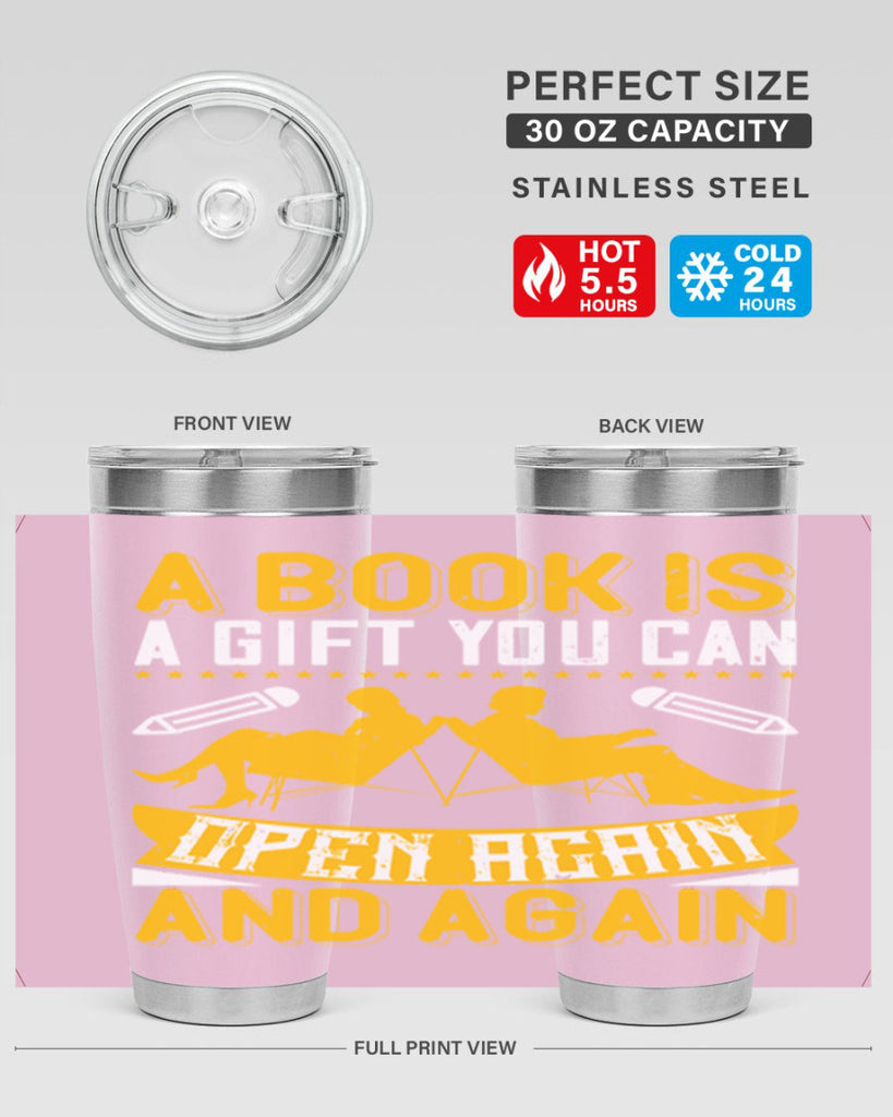 a book is a gift you can open again and again 80#- reading- Tumbler