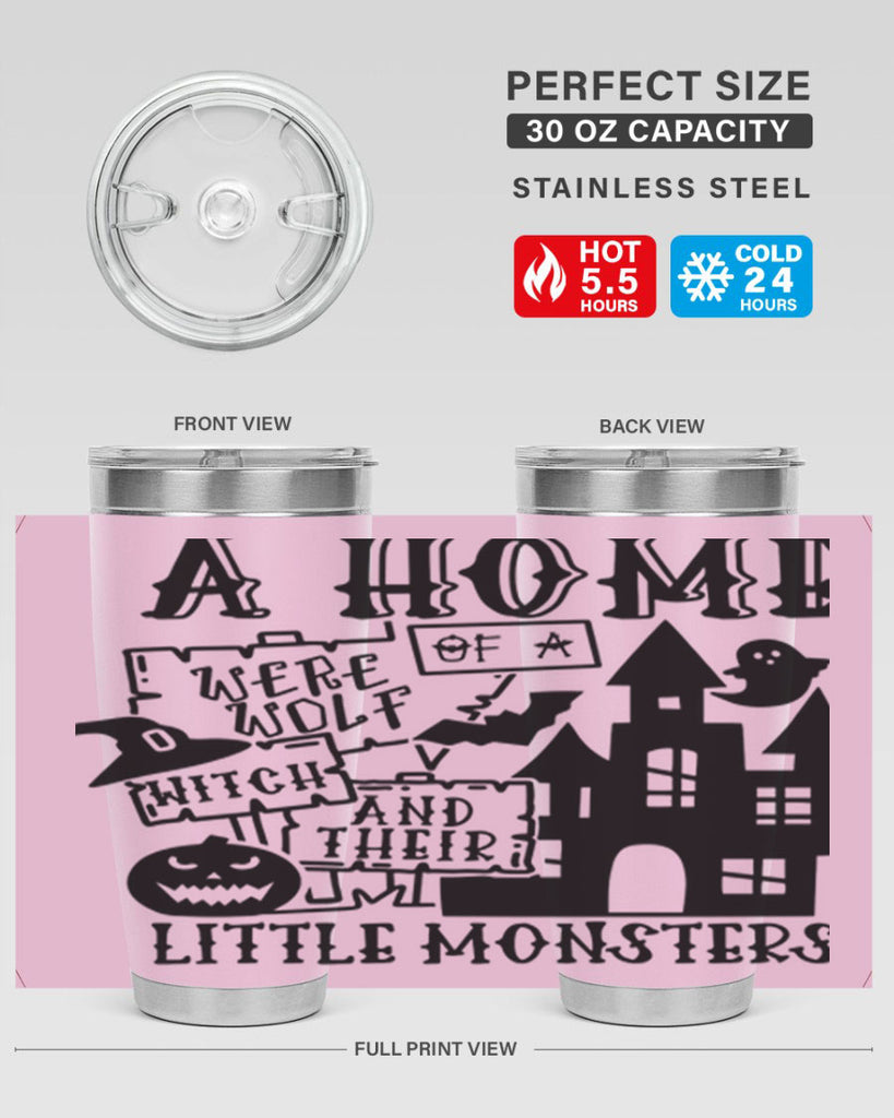 a home of a were wolf witch and their little monsters 96#- halloween- Tumbler