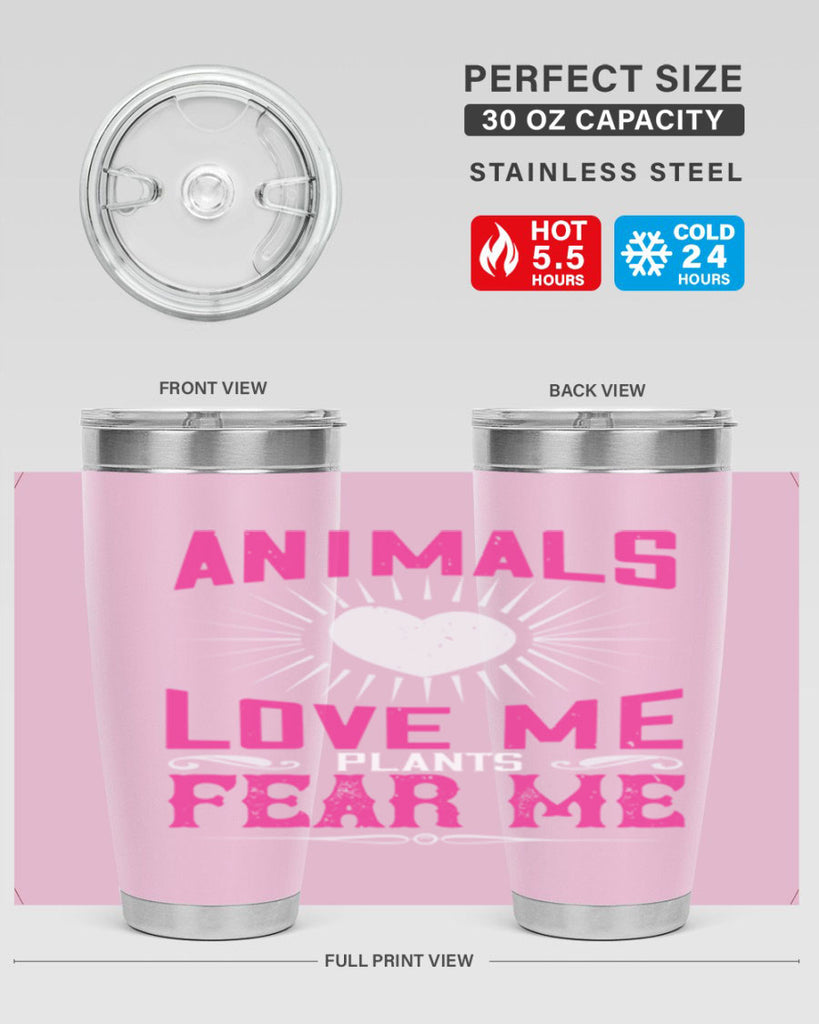 animals love me 102#- vegan- Tumbler