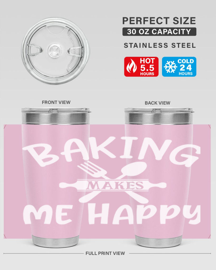 baking makes me happy 54#- kitchen- Tumbler