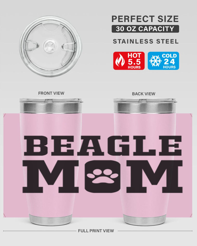 beagle mom 215#- mom- Tumbler