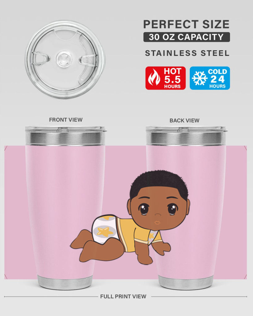 black baby boy 2#- black men - boys- tumbler