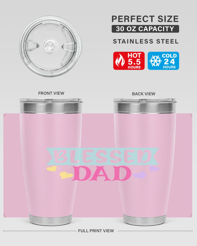 blessed dad 37#- dad- Tumbler