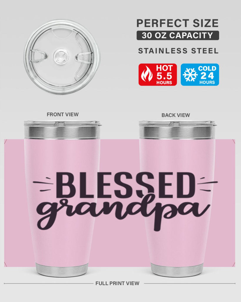 blessed grandpa 74#- grandpa - papa- Tumbler