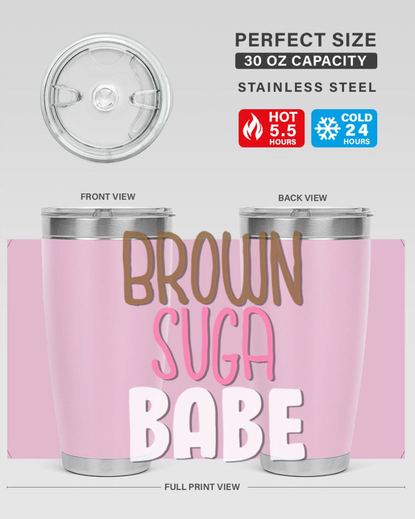 brown suga babe 190#- black words phrases- Cotton Tank