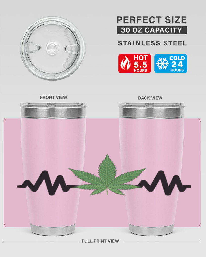 cannabis heartbeat 46#- marijuana- Tumbler