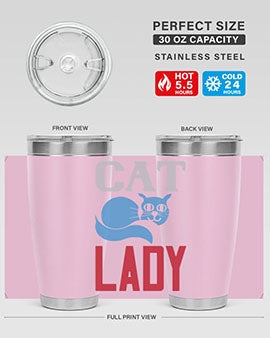 cat lady Style 31#- cat- Tumbler