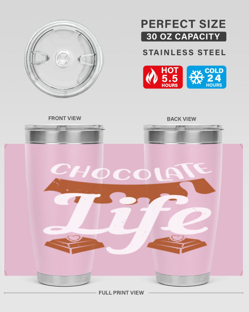 chocolate life 45#- chocolate- Tumbler