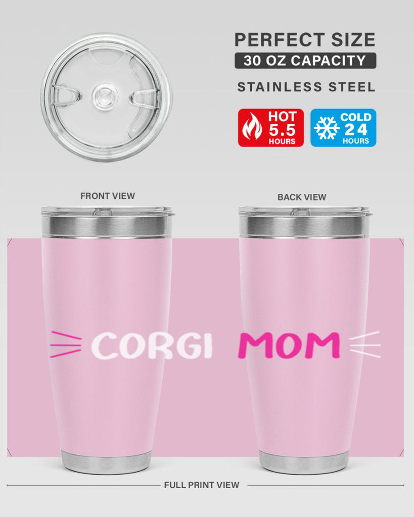 corgi mom 192#- mom- Tumbler