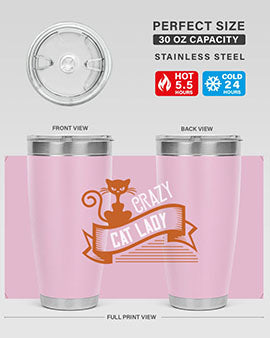 crazy cat lady Style 43#- cat- Tumbler