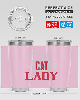 crazy cat lady Style 44#- cat- Tumbler