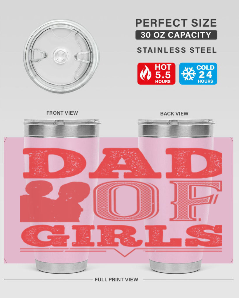 dad of girls 269#- fathers day- Tumbler