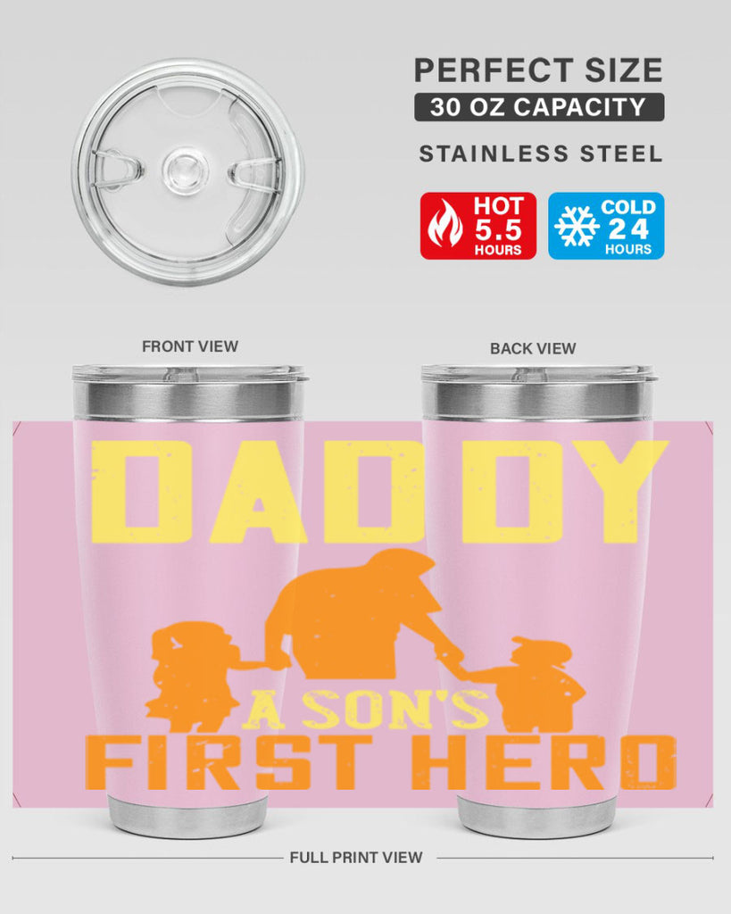 daddy a sons first hero 249#- fathers day- Tumbler