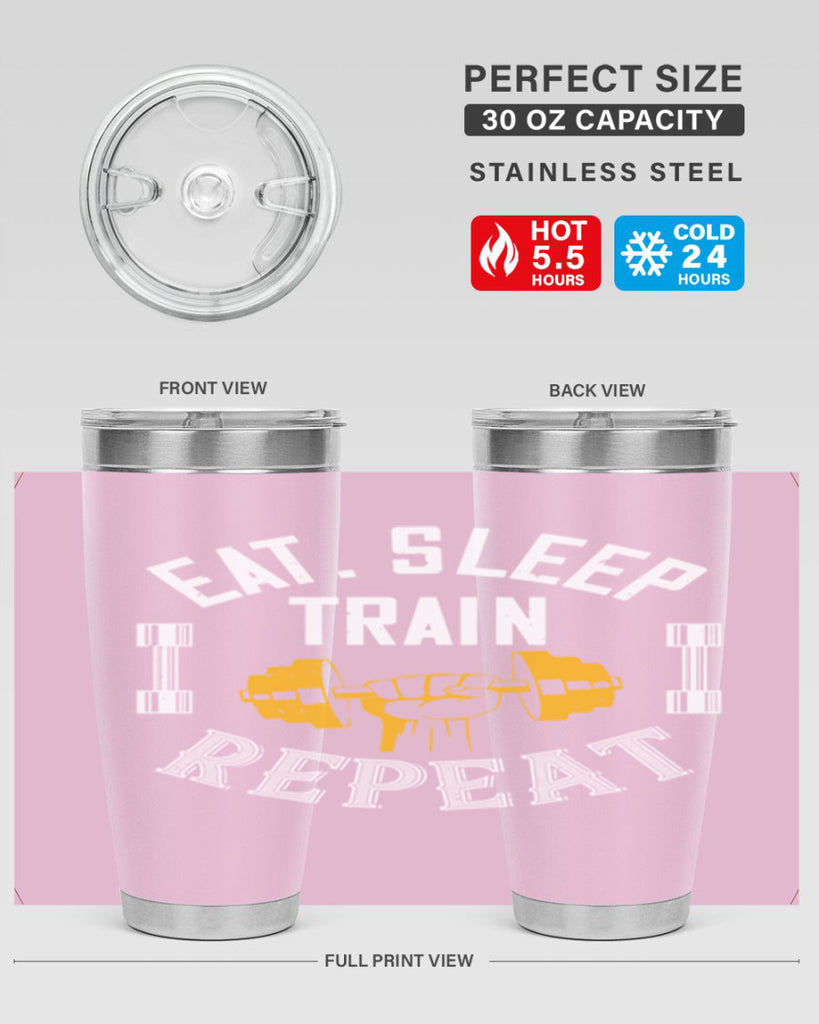 eat sleep train rapid 56#- gym- Tumbler