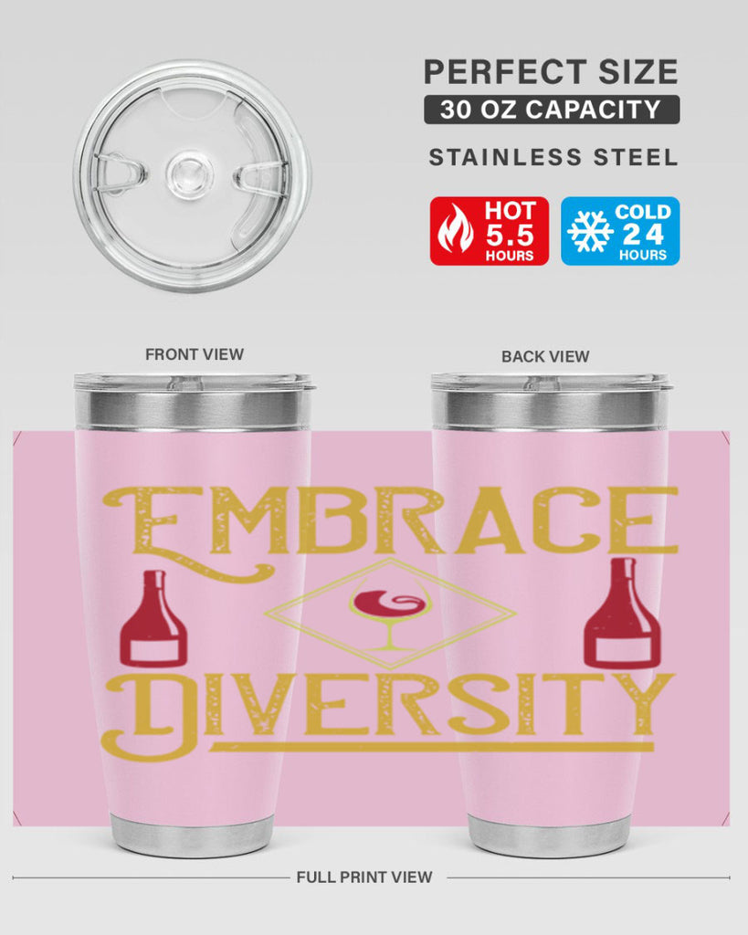 embrace diversity 218#- wine- Tumbler