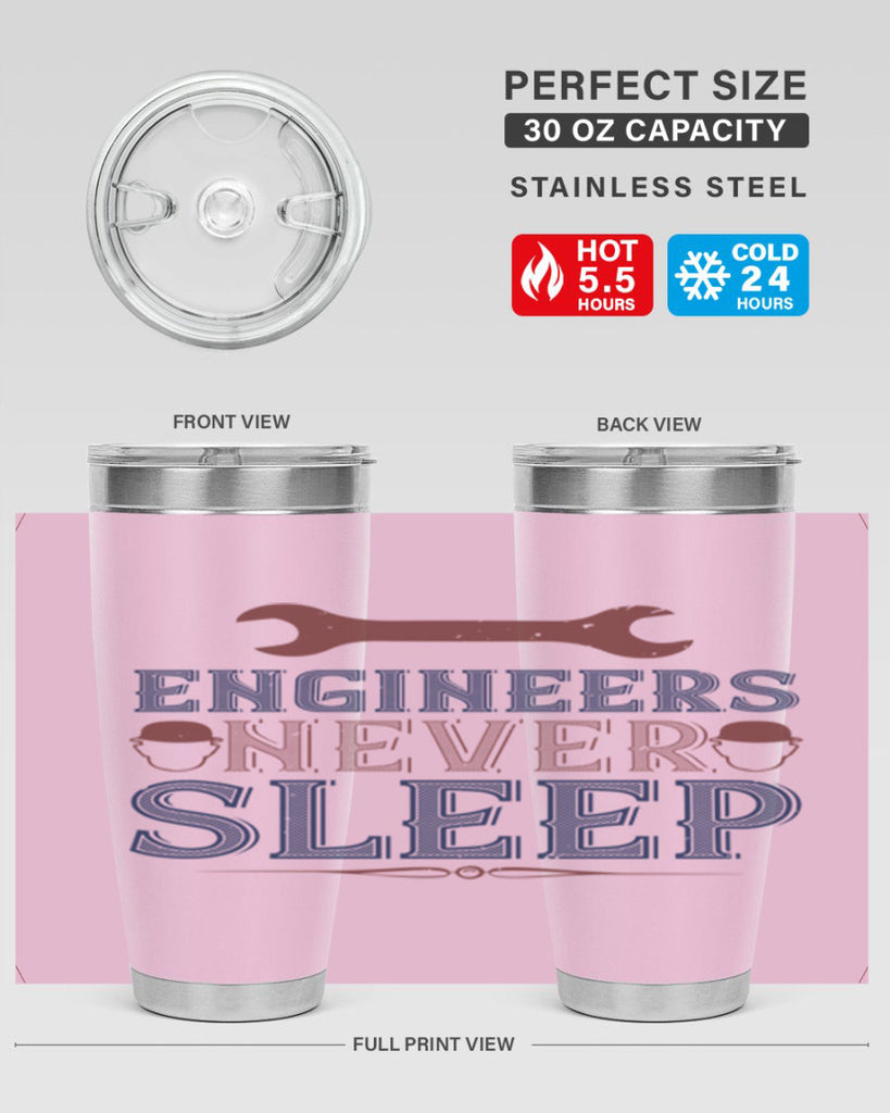 engineers never sleep Style 57#- engineer- tumbler