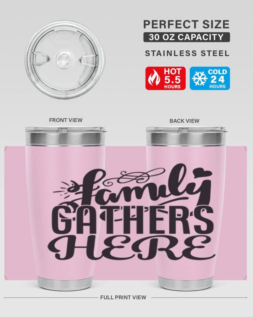 family gathers here 39#- family- Tumbler