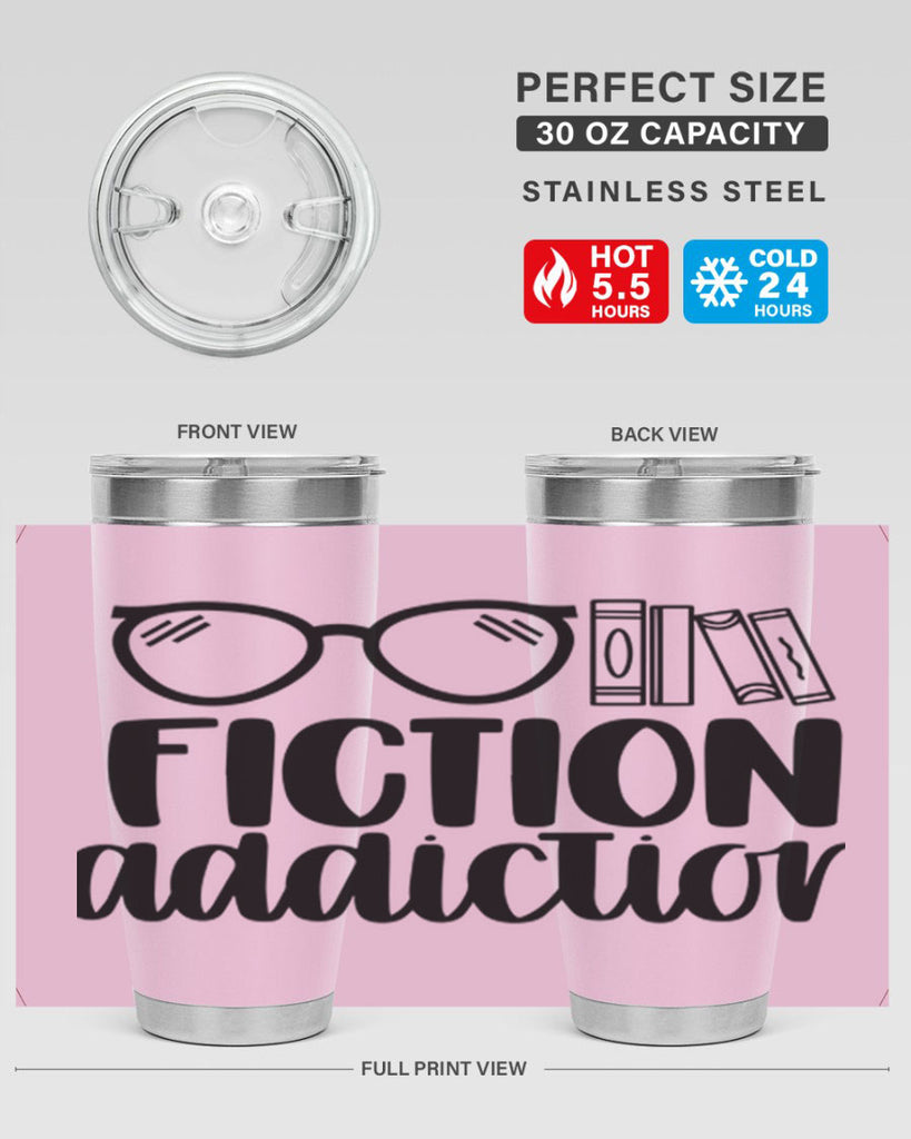 fiction addiction 40#- reading- Tumbler