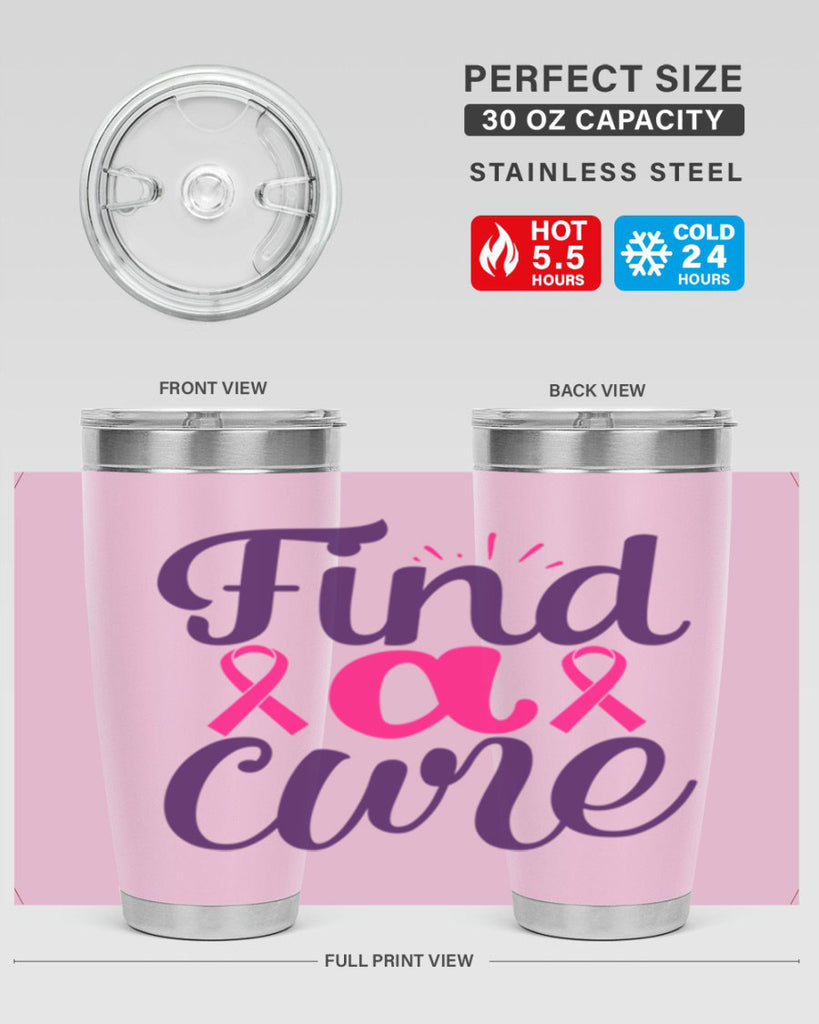 find a cure Style 12#- breast cancer- Tumbler