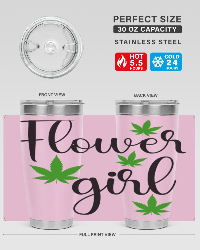 flower girl cannabis 84#- marijuana- Tumbler