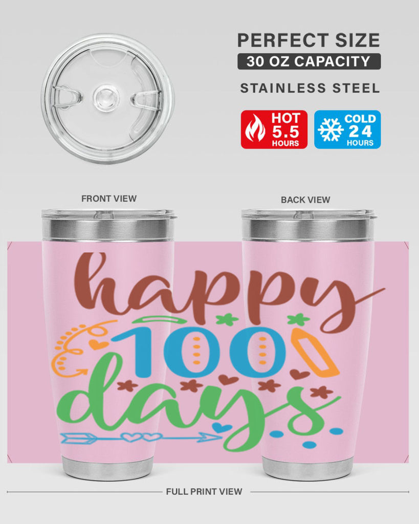 happy 100 days 10#- 100 days of school- Tumbler