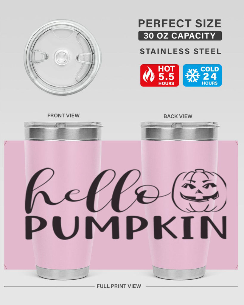 hello pumpkin 287#- fall- Tumbler