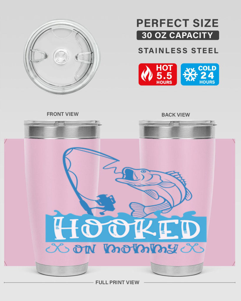 hooked on mommy 216#- fishing- Tumbler