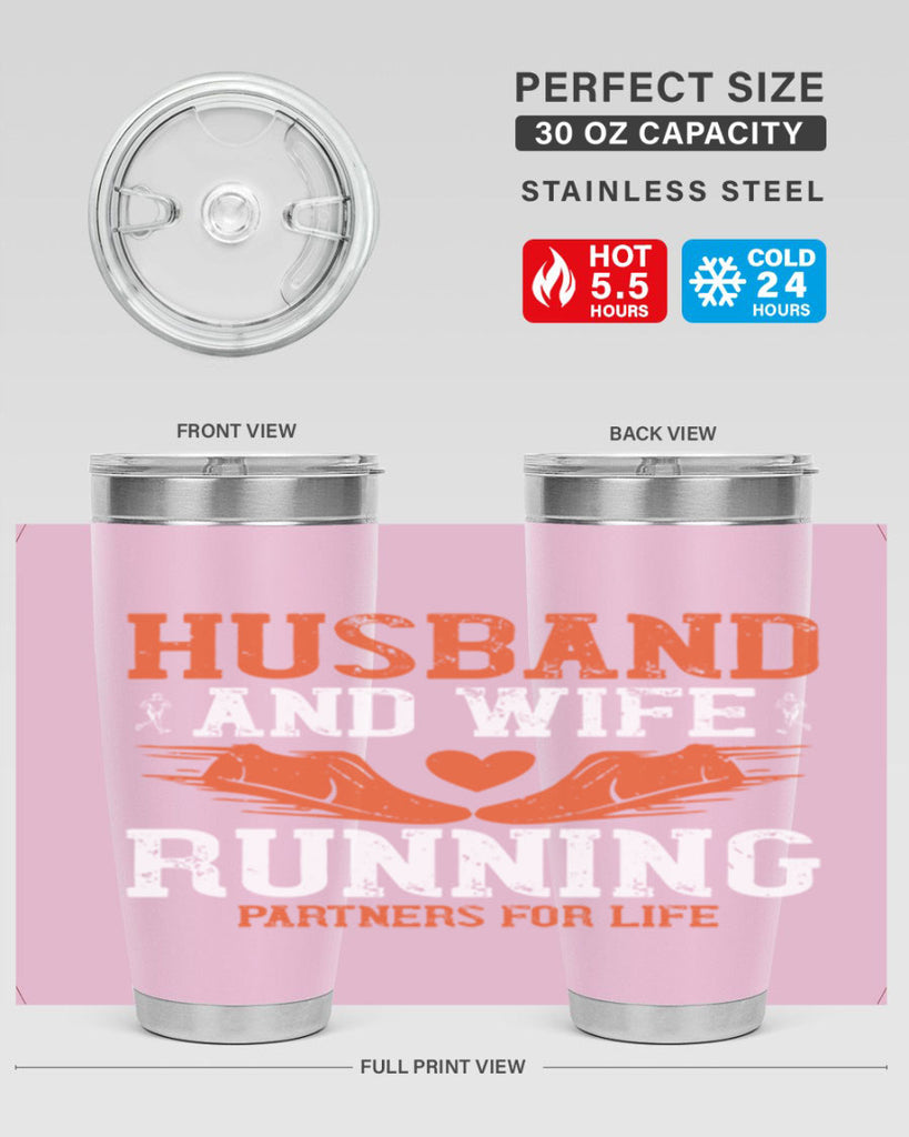 husband and wife running partners for life 41#- running- Tumbler